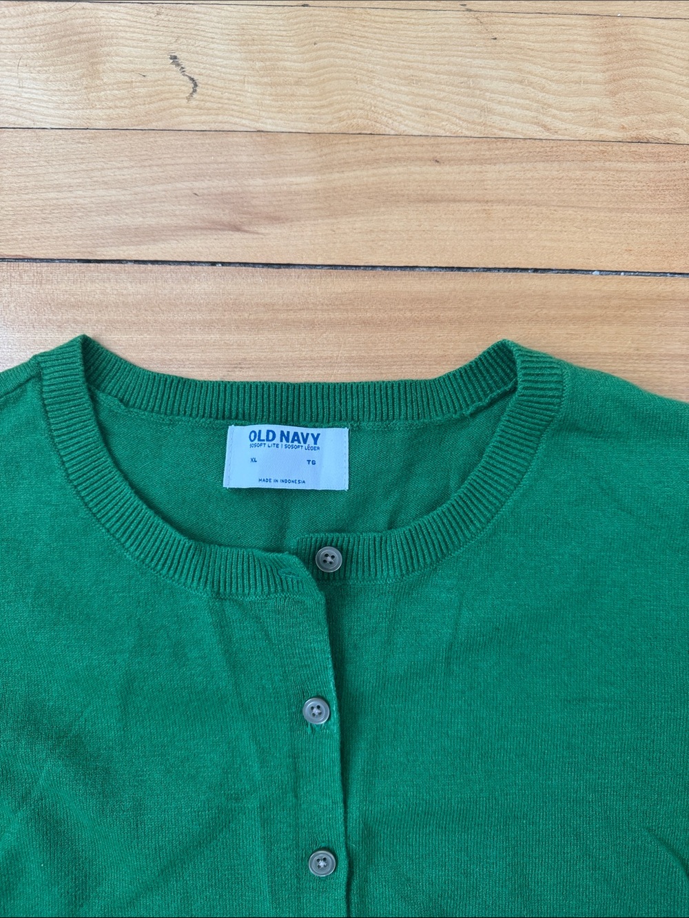 Green Women's Cardigan Sweater - Picture 3 of 5